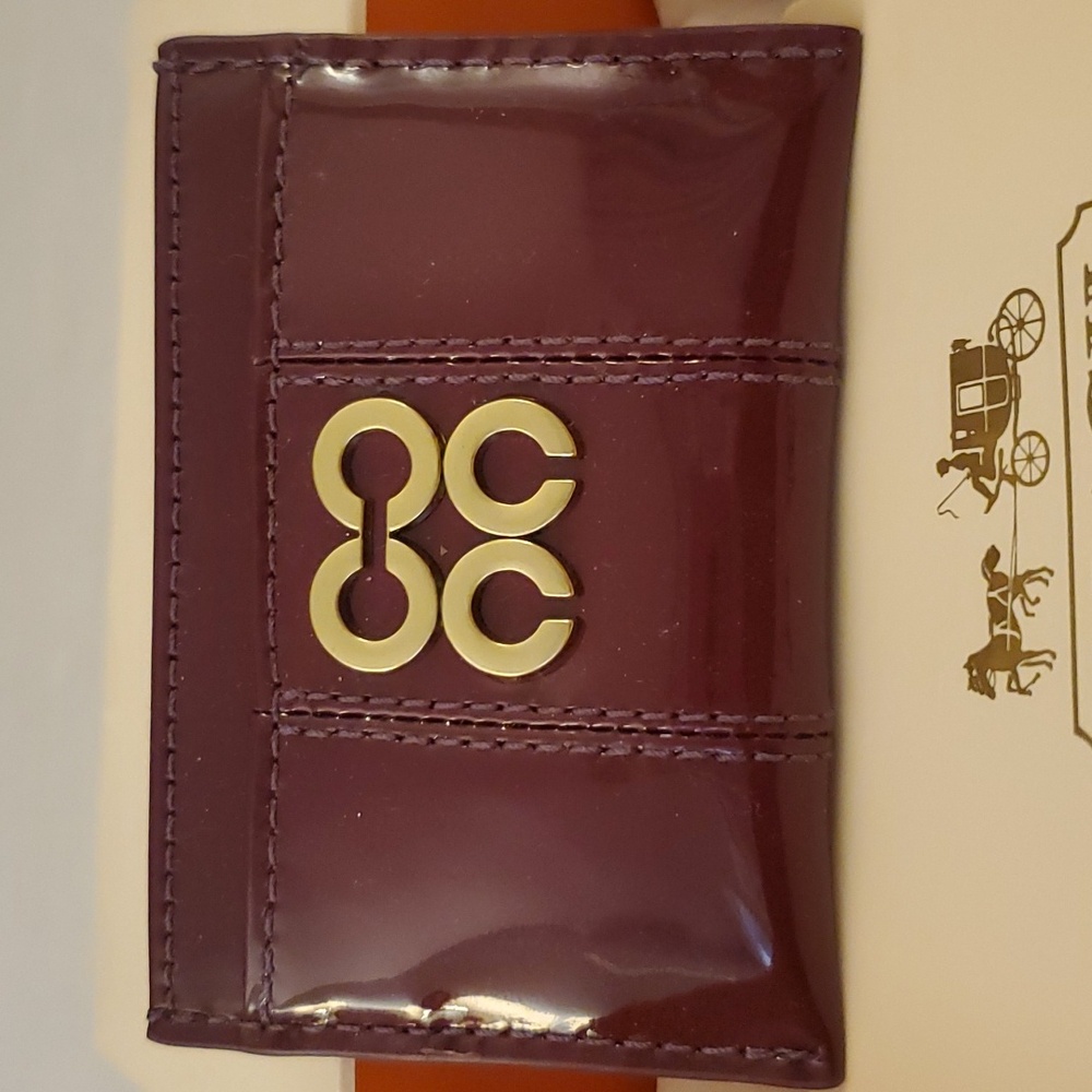 Coach Patent Leather Card Holder